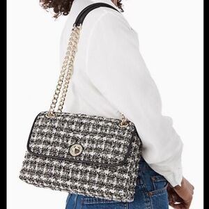 EUC Kate Spade Chic Black and White Tweed Women's Purse